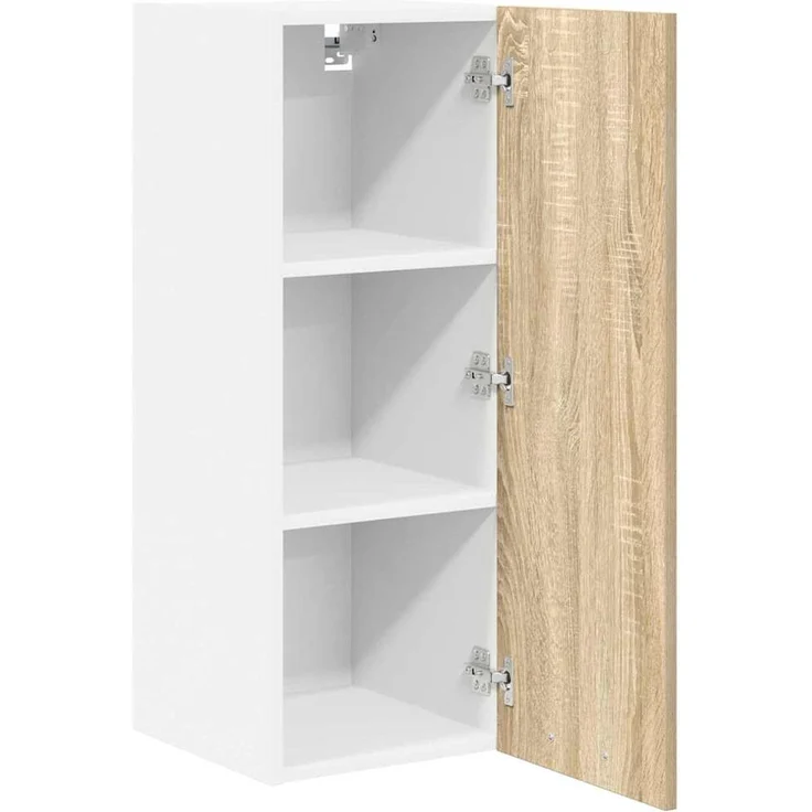 vidaXL Hängeschrank 2 pcs Sonoma-Eiche und Weiß 30 x 31 x 80 cm 884247 – Bild 4