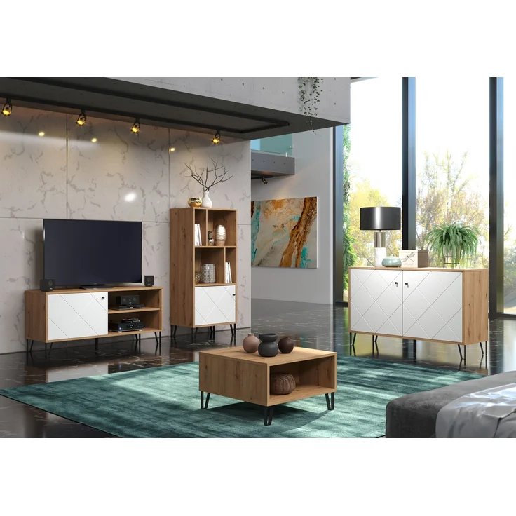 Trendteam 'Touch' Sideboard mit Soft-Close, Eiche Artisan weiß matt, 183 x 76 x 40 cm – Bild 17