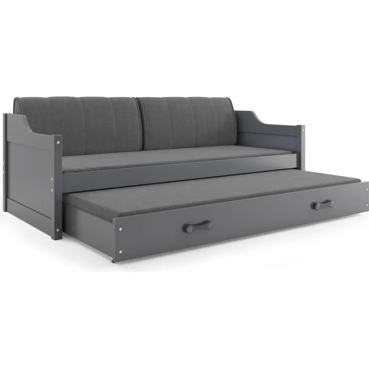 BMS Jugendbett Dawid Graphit Bettkasten 2xMatratze – Bild 1