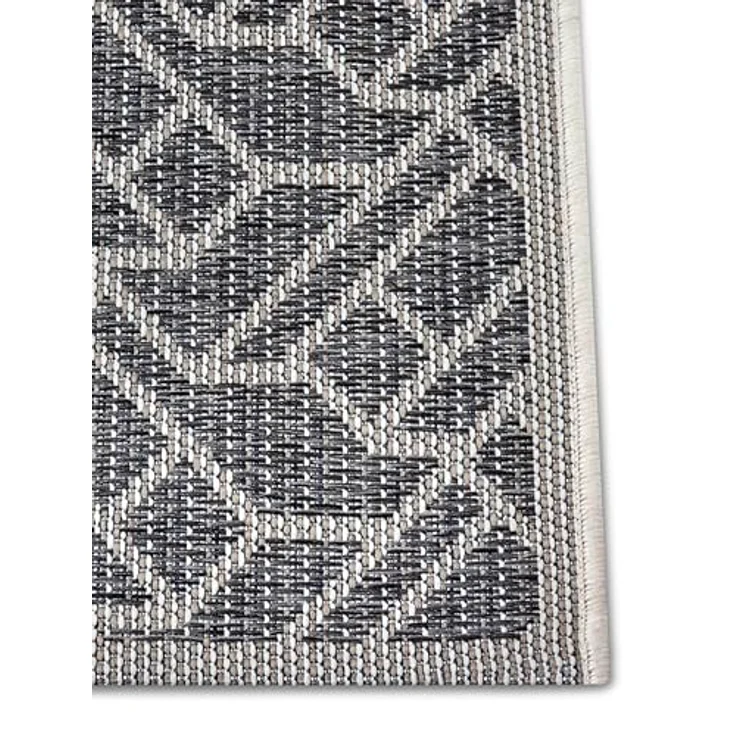 Hanse Home Eru In- & Outdoor Teppich Wetterfest – Modernes Zickzack Muster, Wasserfest robuster Aussenteppich Flachgewebe für Garten, Balkon, Terrasse, Wohnzimmer – Grau Beige, 63x120cm – Bild 7