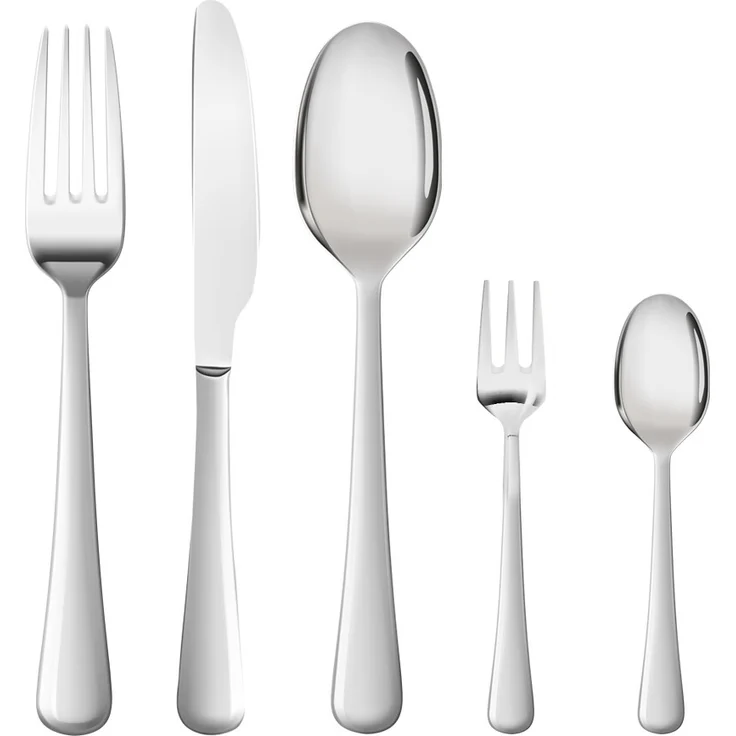 ABC 30 - teiliges Besteckset aus Edelstahl mit silbernem Besteck und Löffeln für Kinder – Bild 1