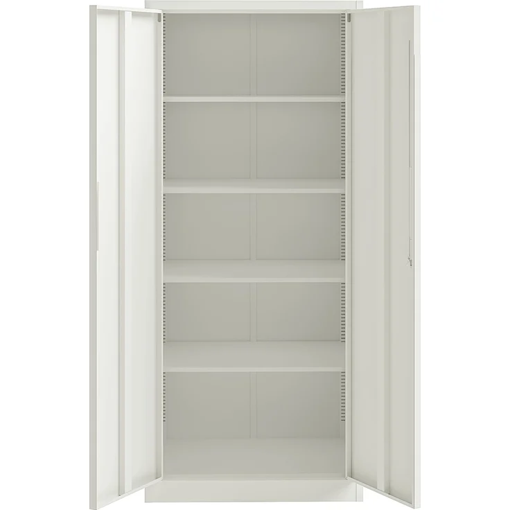 STEELSØN 'Regulus' Aktenschrank, Metall, weiß, 175x40x80 cm, abschließbar, Metallschrank mit 5 Fächern, geeignet als Werkzeugschrank – Bild 13