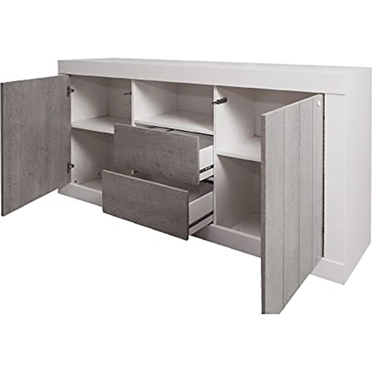 Talamo Italia - Einzelbett Claire, Bettkasten mit Stoffbezug, 100 % Made in Italy, Öffnung vorne, inklusive Matratze 90x200 cm, Blau – Bild 5