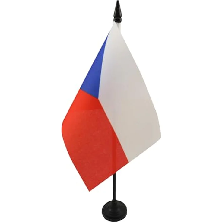 AZ FLAG - Tischflagge Tschechien - 15x10 cm - Tschechische Tischfahne 10 x 15 Cm - Flaggen – Bild 1