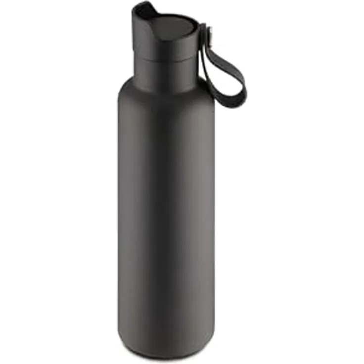 Weis 12692 Edelstahl Trinkflasche vakuumisoliert 1000ml schwarz