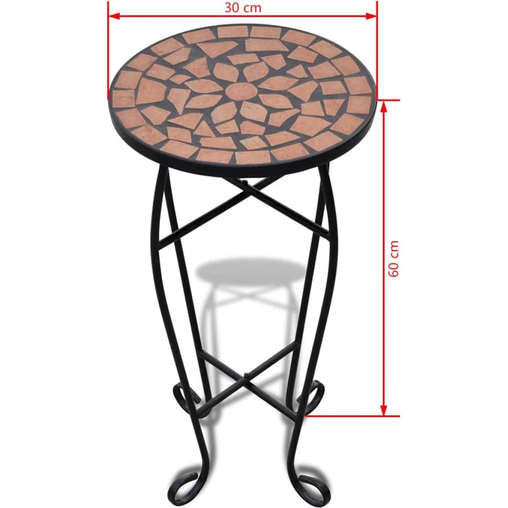 vidaXL Beistelltisch, Mosaik, Terrakotta, 30 x 60 cm – Bild 5