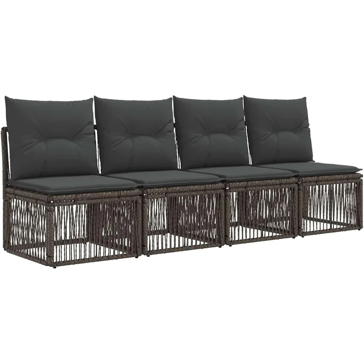 vidaXL Gartensofa-set 8 stk. 8-Sitzer Grau Poly-Rattan 3434447 – Bild 9