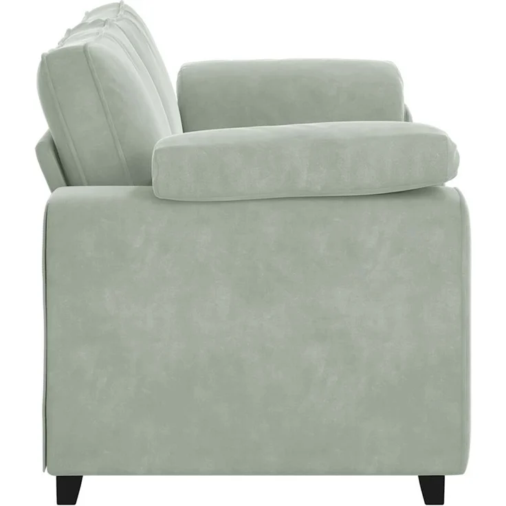 vidaXL Zweisitzer-Sofa Hellgrau 180x77x82 cm Samt 4105267 – Bild 4