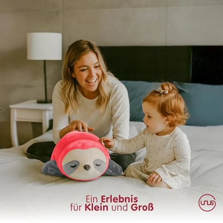 UNUS HOME Seitenschläferkissen Faultier Kissen, 1-tlg, 30 cm, pink, Reisekissen, Nackenkissen Dekoration extrem weich – Bild 5