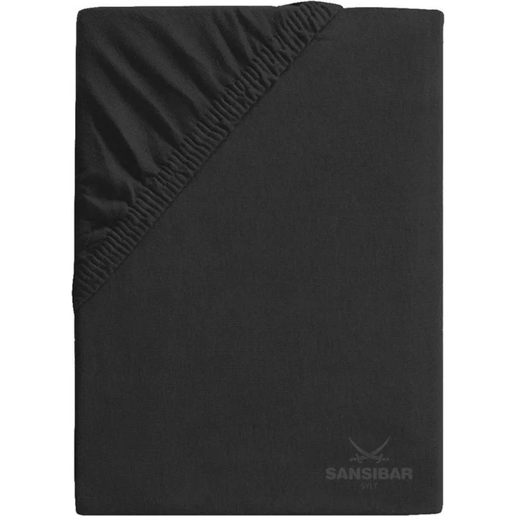 Sansibar Sylt Spannbettlaken Spannbettlaken "Sansibar Jersey Bettlaken“ Premium Qualität, Gummizug: rundum, mit hochwertigem Sansibar Logo-Druck, Fähnchen am Steg, Rundumgummizug – Bild 2