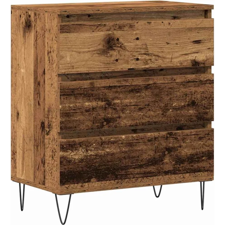 vidaXL Sideboard mit Schubladen Altholz 60 x 35 x 70 cm Holzwerkstoff 863495 – Bild 1