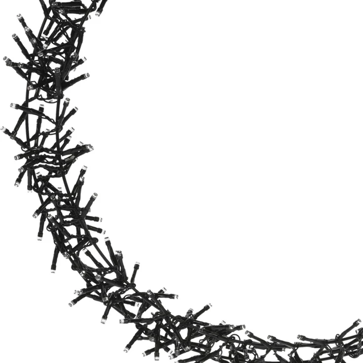 Mojawo Lichtervorhang Türkranz 400 LED Tischdekoration LED Kranz Ø48cm IP44 Außenbeleuchtung – Bild 5