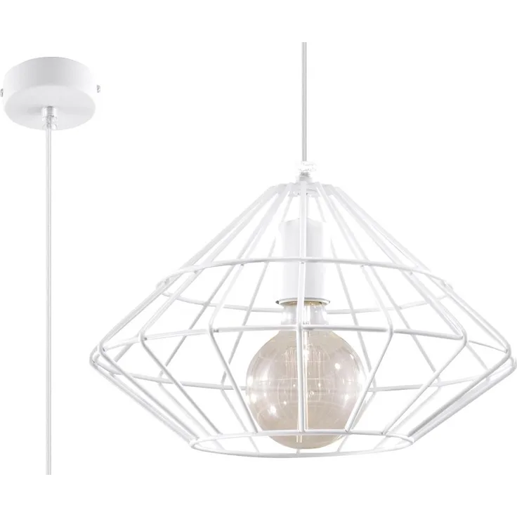 Sollux UMBERTO Vintage Hängelampe weiss 1-flg. E27