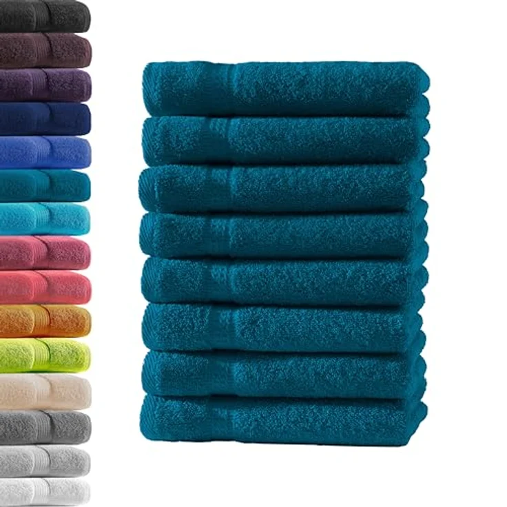 Hometex Premium Textiles Handtuch in Premium Qualität 500 g/m², Feinster Frottier-Stoff 100% Baumwolle, 8x Gästetuch, weich, saugfähig, extra schwer & flauschig - TEST BILD TOP MARKE 2025 – Bild 2