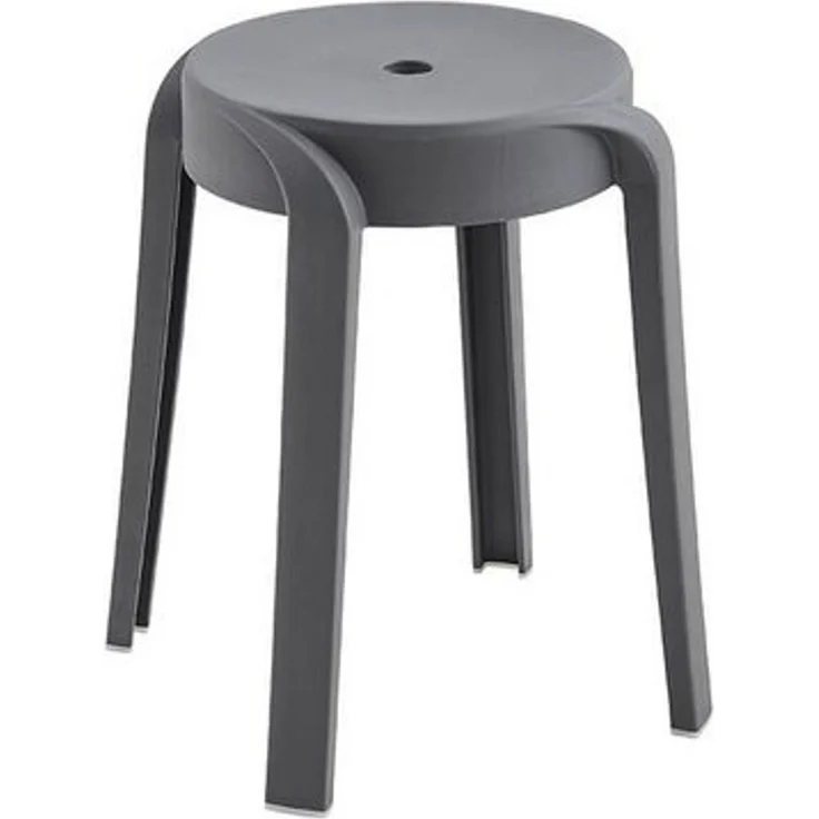 HOME DELUXE Hocker stapelbar NIVO – Grau, 2er Set – Bild 4
