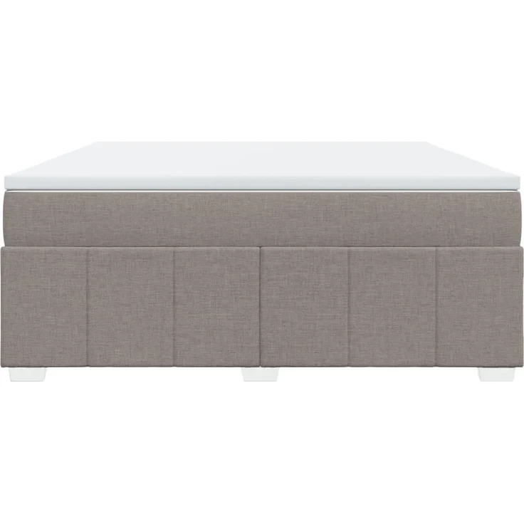 vidaXL Boxspringbett mit Matratze Taupe 180x200 cm Stoff 3285495 – Bild 3
