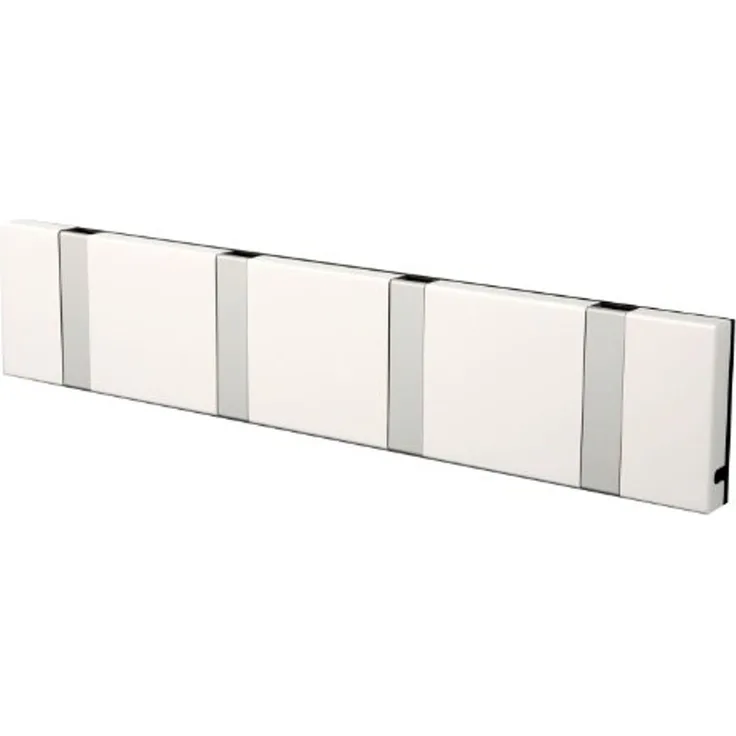 LoCa Garderobe Knax 4 weiß (Haken klappbar Alu)