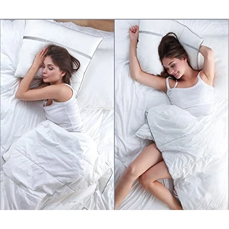 BedStory Kissen, 60x60 cm, 2 Stück, milbendicht und hypoallergen, aufblasbares Kissen mit Füllung aus 3D-Polyesterfaser, bequem und atmungsaktiv und kann als Sofakissen verwendet Werden – Bild 6