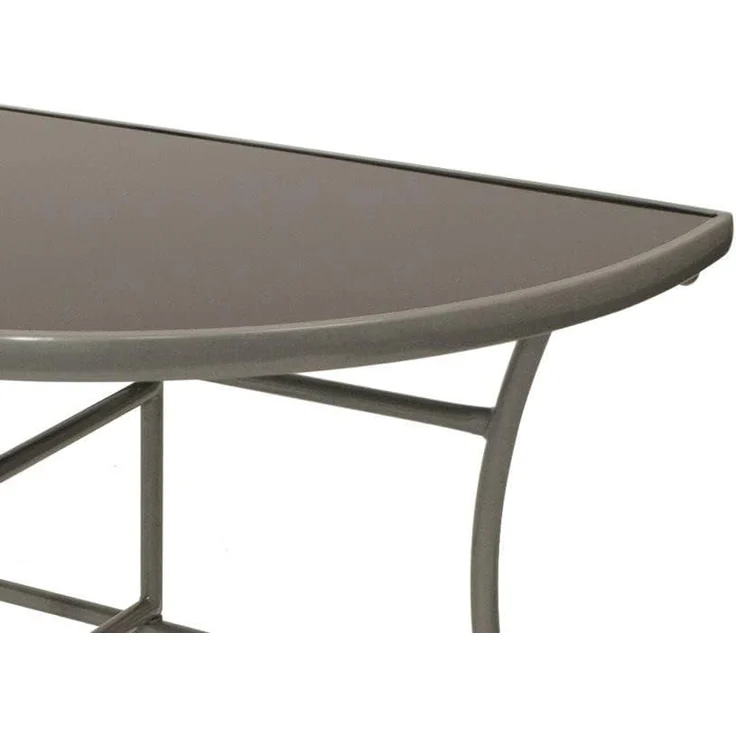 Wandtisch Palermo halbrund, Metall + Glas schwarz – Bild 5