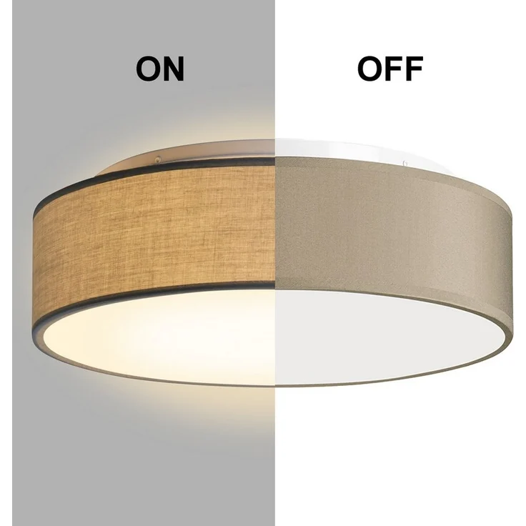 Zedelmaier Lampenschirm Deckenlampe Deckenleuchte mit Stoff-Lampenschirm, Wohnzimmerlampe Schlafzimmer Kinderzimmer Flur Lampe – Bild 3