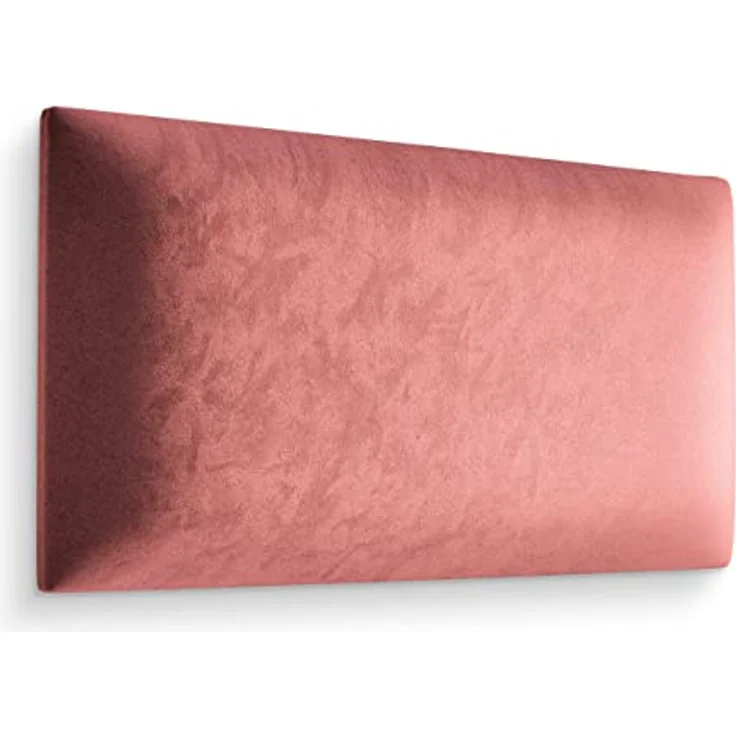Muralo Samt Wandkissen Stoff Polsterpaneel Schlafzimmer Wohnzimmer Bett Wandpolster Bettkopfteil Lendekissen Modern Luxus Gepolstert Polster Paneel (Altrosa, 50x40 cm) – Bild 6