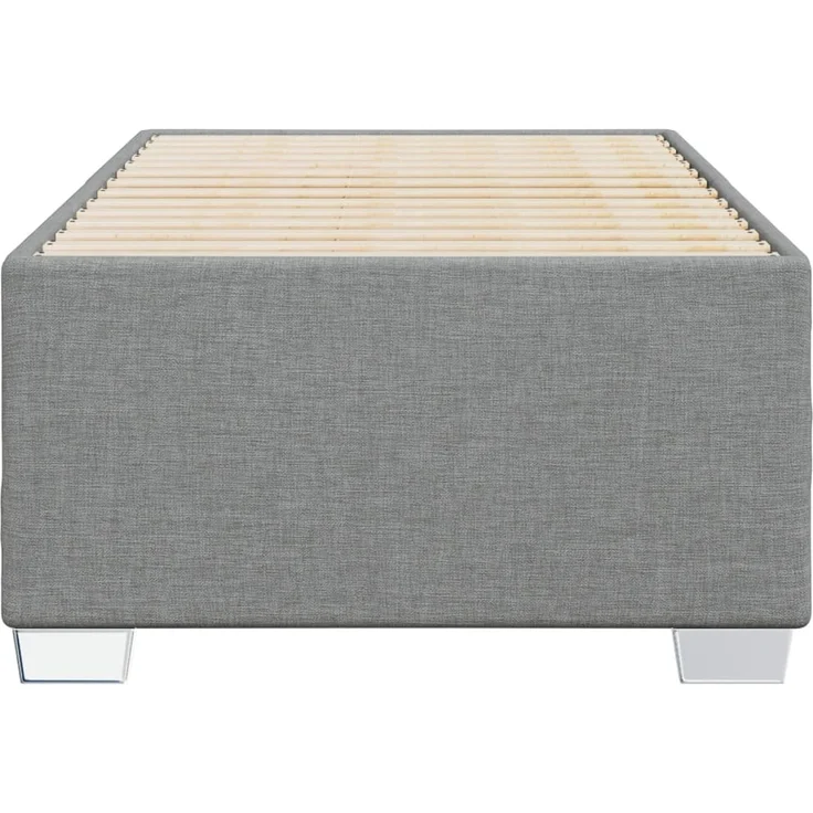 vidaXL Bettgestell ohne Matratze Hellgrau 90x200 cm Stoff 3284443 – Bild 3
