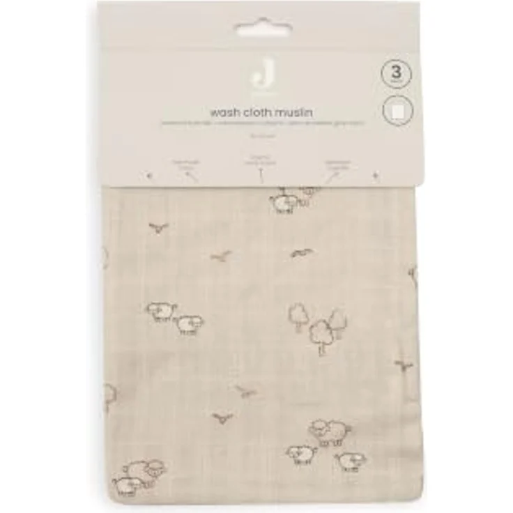 Jollein Woolly Hydrophile Waschlappen - 3er-Pack B – Bild 3