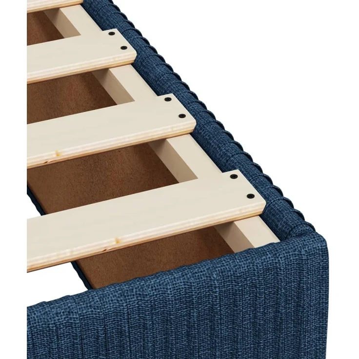 vidaXL Boxspringbett mit Matratze Blau 160x200 cm Stoff 3287520 – Bild 11