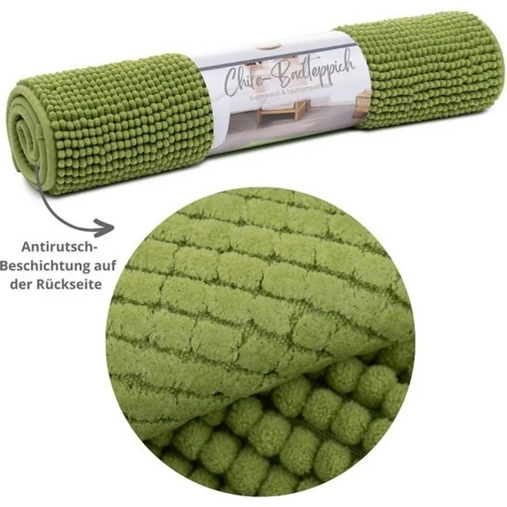 liebling Badematte Badteppich, Fußbodenheizung geeignet, in 3 Größen, Polyester, rechteckig, Antirutsch-Beschichtung, starke Saugfähigkeit, Öko-Tex zertifiziert – Bild 4