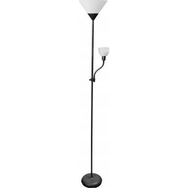 GTV Stehlampe Benfica 60W E27+E14 schwarz