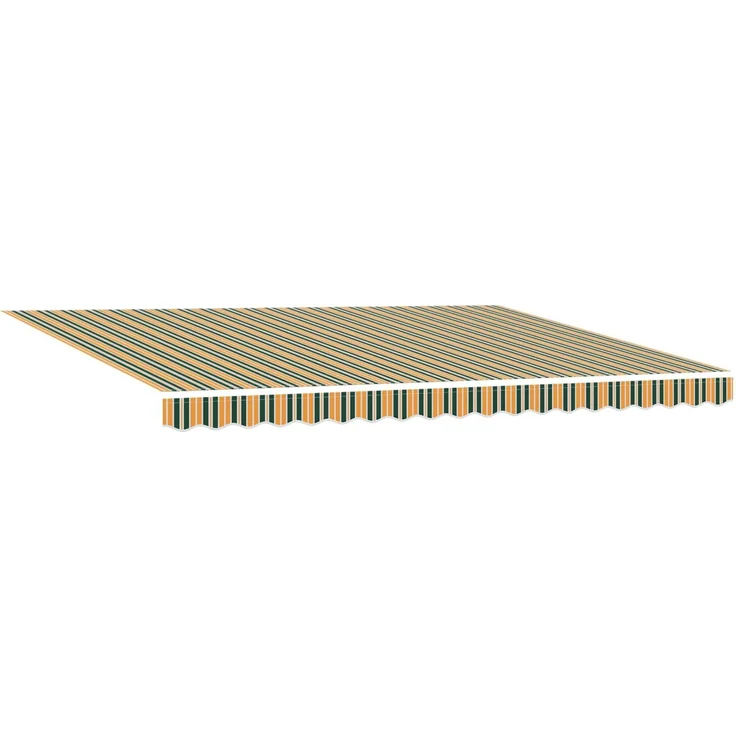 vidaXL Elektrische ausziehbare Markise Grün, Gelb, Weiß 5 x 3,5 m 3421919 – Bild 4