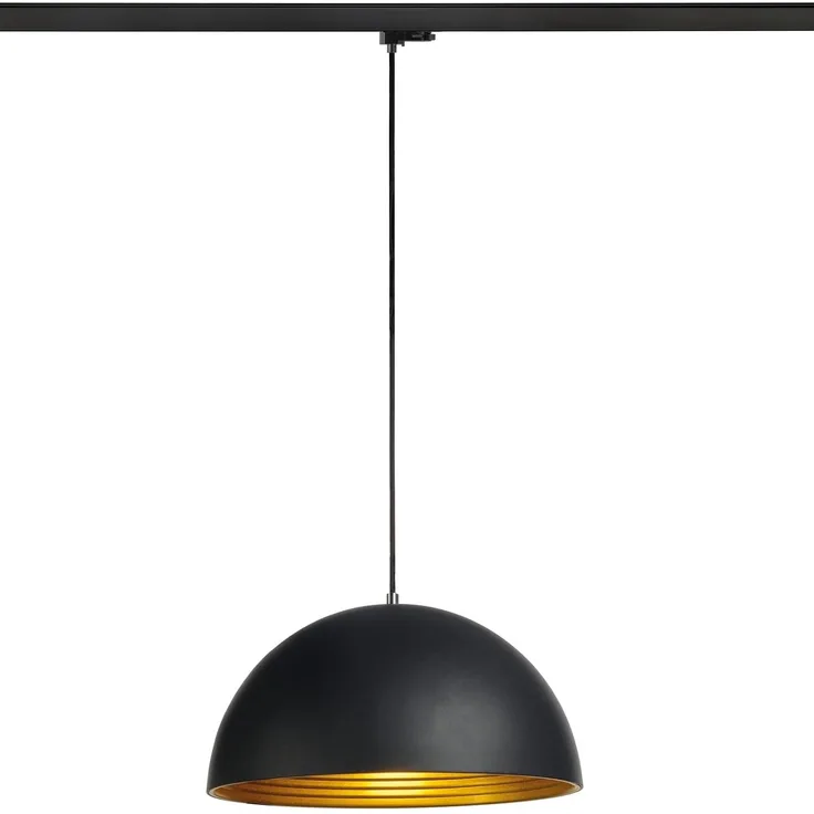 SLV FORCHINI M 40 TRACK, 3~ Pendelleuchte, E27, Pendellänge 150cm, Adapter schwarz, 1x max. 40W - Leuchten mit 3 Phasen Adapter 230V