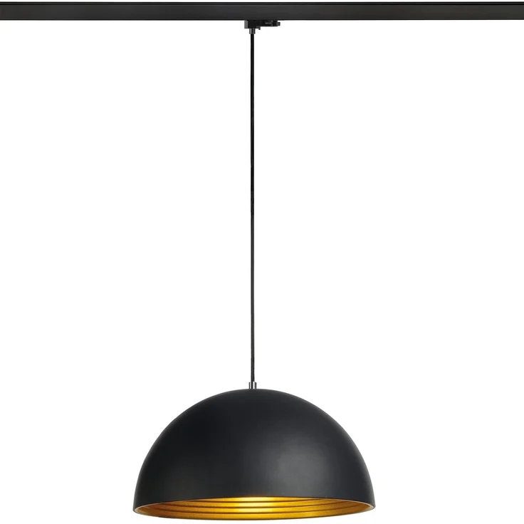 SLV FORCHINI M 40 TRACK, 3~ Pendelleuchte, E27, Pendellänge 150cm, Adapter schwarz, 1x max. 40W - Leuchten mit 3 Phasen Adapter 230V
