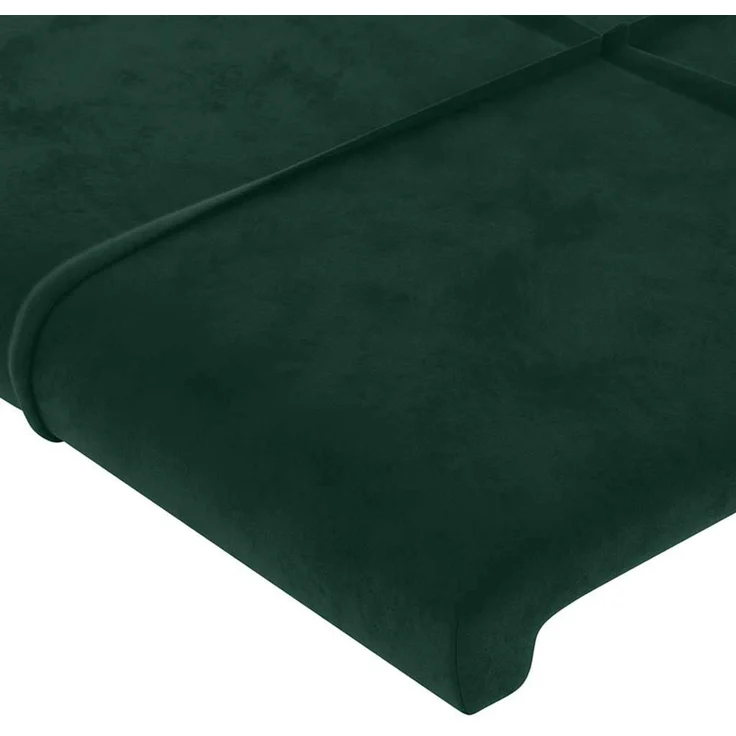 vidaXL Kopfteil Dunkelgrün 200 x 5 x 118/128 cm Samt Grün (Art-Nr 3116401) – Bild 3