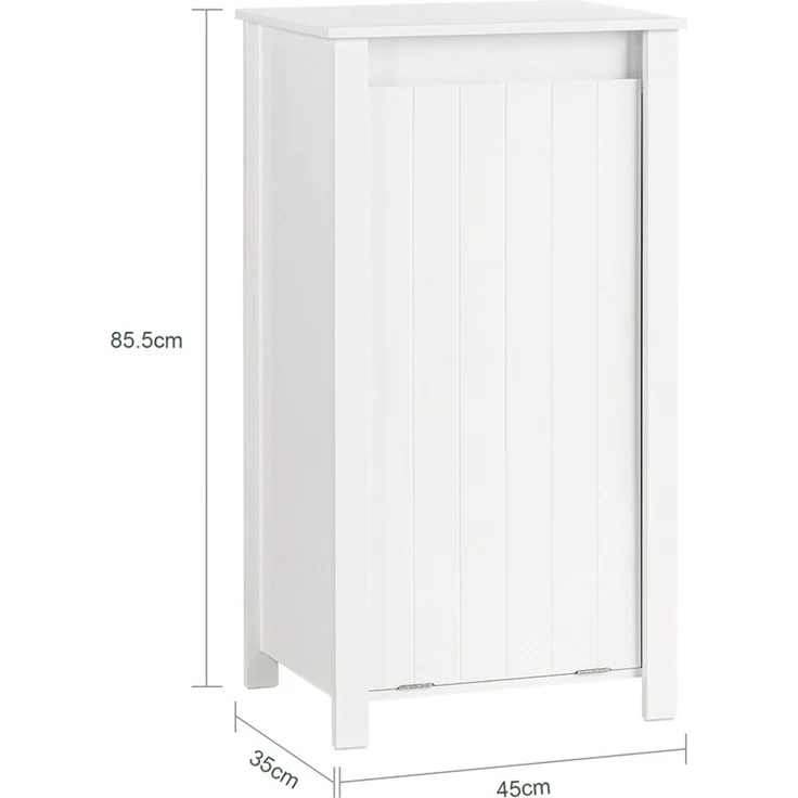 SoBuy BZR100-W Badunterschrank, MDF, Lackiert, Weiß, 45 x 85,5 x 35 cm – Bild 3