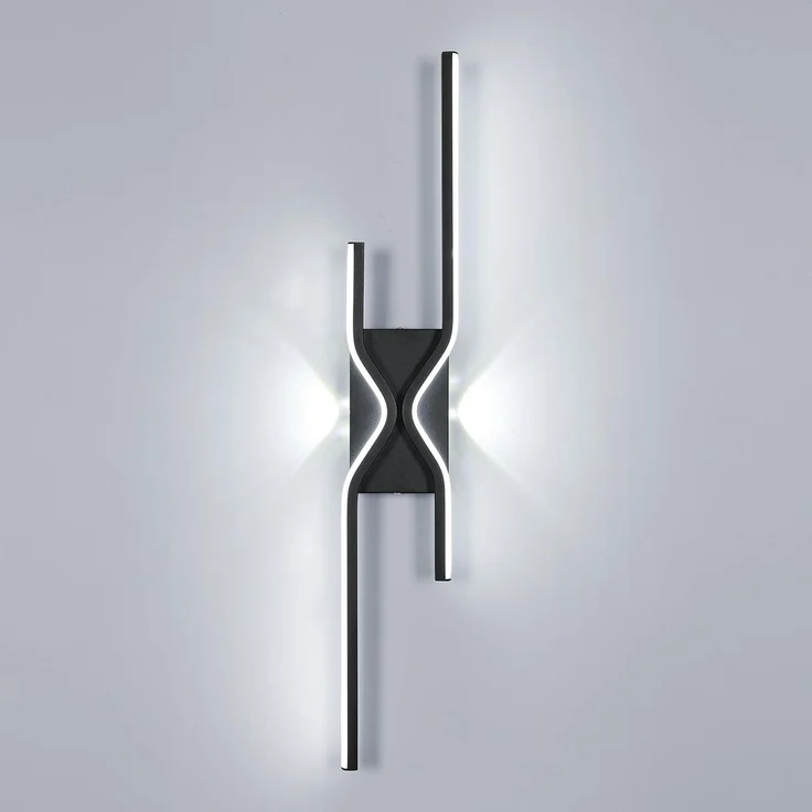 Goeco LED Wandleuchte Innenbereich, 25W Flurlampe, Schwarze 60cm Wandleuchte für Schlafzimmer, Flur, Wohnzimmer, Treppe – Bild 1