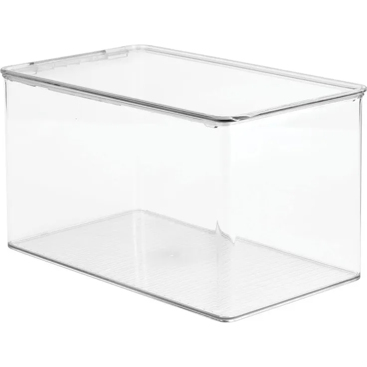 Spielzeugaufbewahrung stapelbare Kiste Organizer mit Deckel mDesign durchsichtig