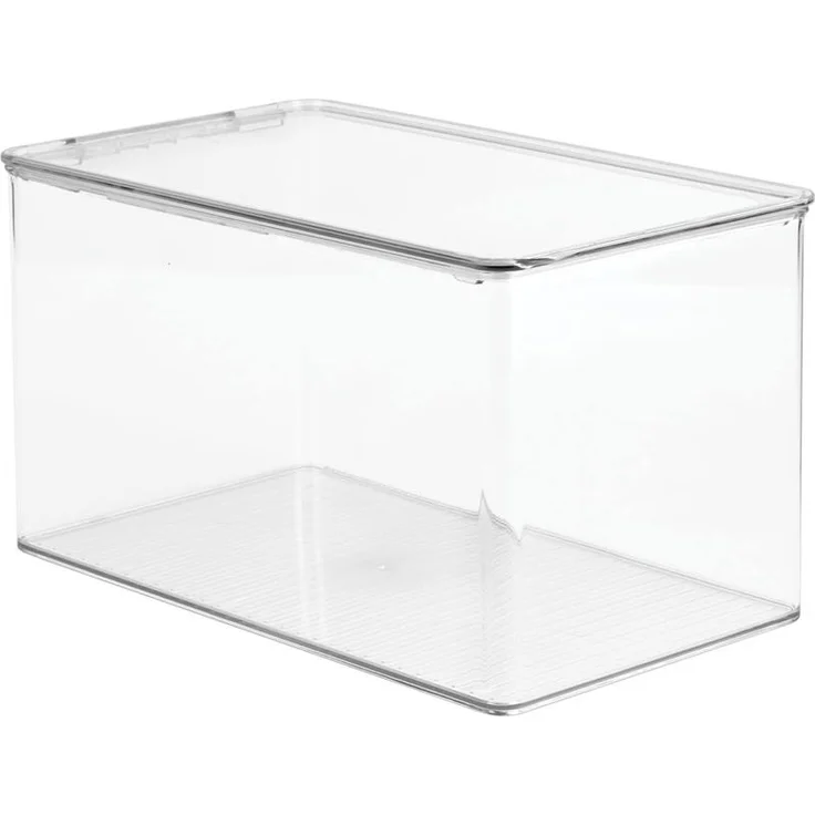 Spielzeugaufbewahrung stapelbare Kiste Organizer mit Deckel mDesign durchsichtig – Bild 1
