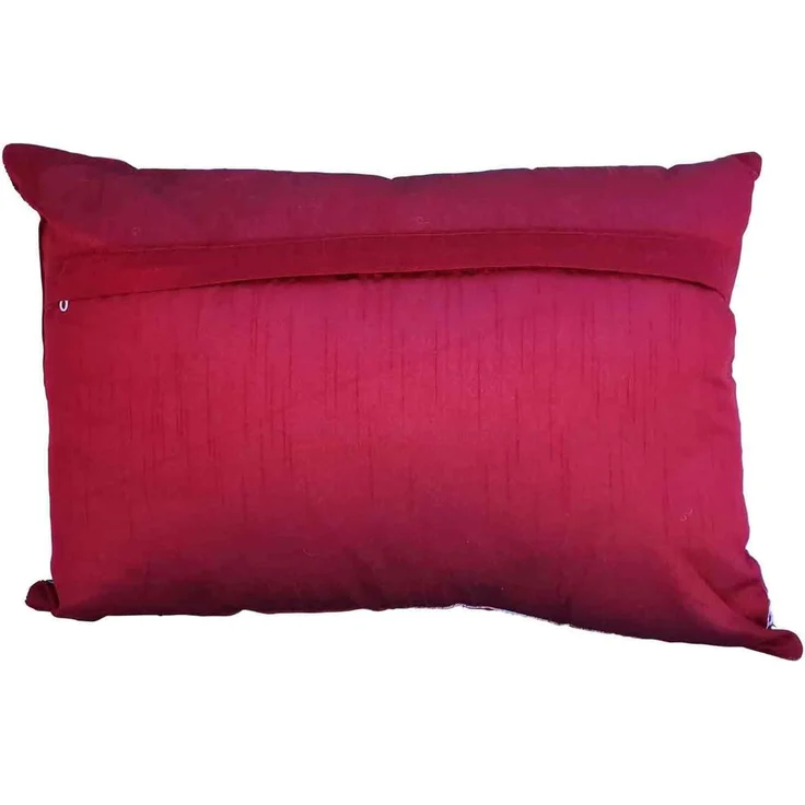 Marokkanisches Samtkissen Luka Bordeaux – Bild 2
