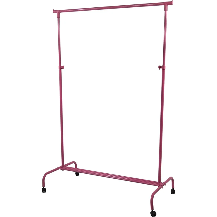 Home Vida Verstellbarer Kleiderständer für Einzelkleiderständer, Rosa – Bild 1