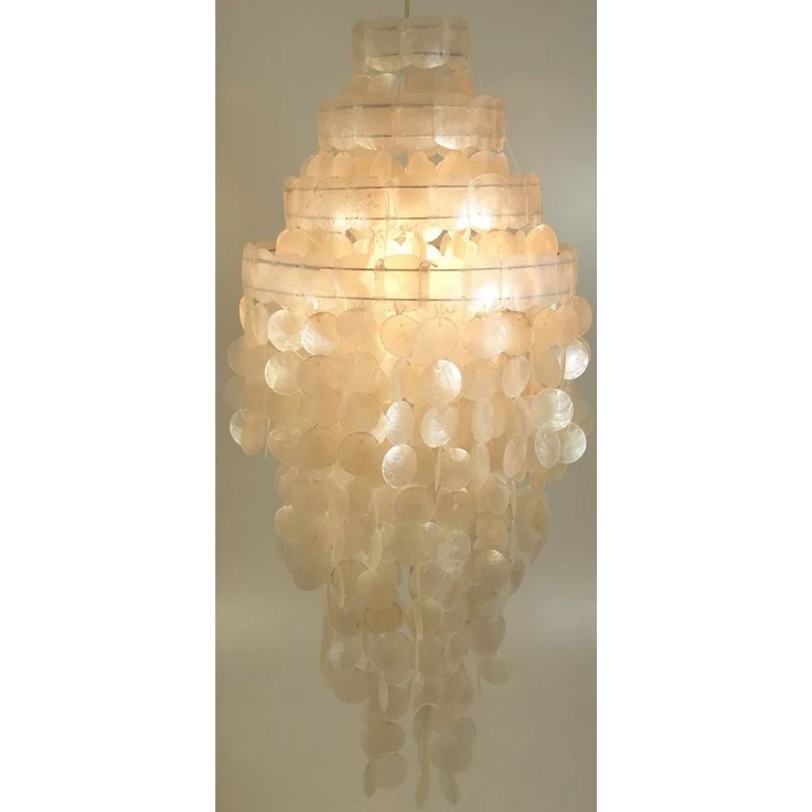 Guru-Shop Deckenleuchten Deckenlampe, Muschelleuchte aus hunderten., Leuchtmittel nicht inklusive – Bild 4