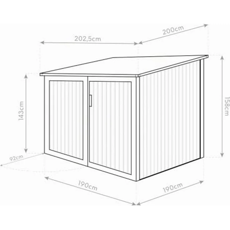 Westmann Fahrradgarage Gartenbox | Anthrazit | – Bild 7