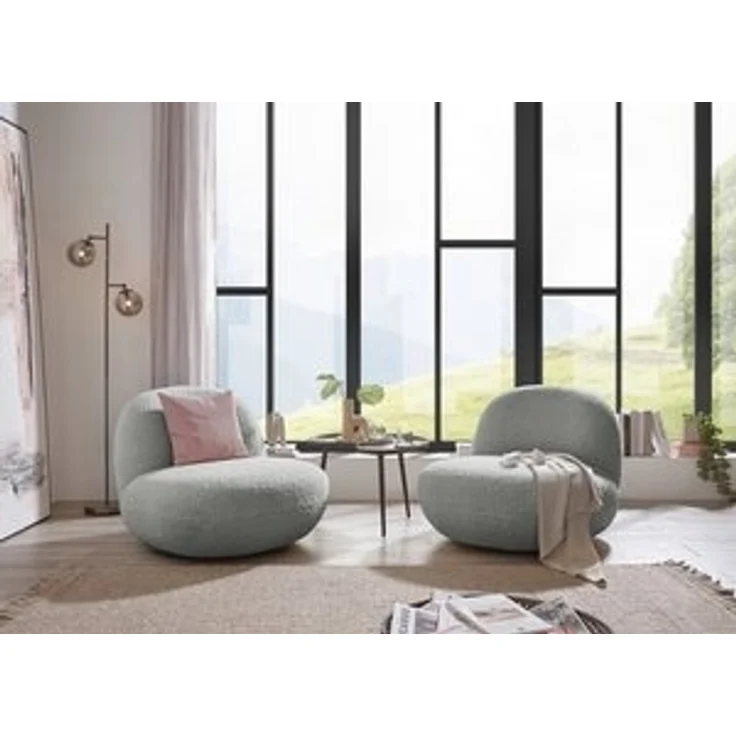Drehsessel Chris ED Exciting Design Farbe Silber – Moderner Mikrofaser-Sessel mit Nosagfederung – Bild 6