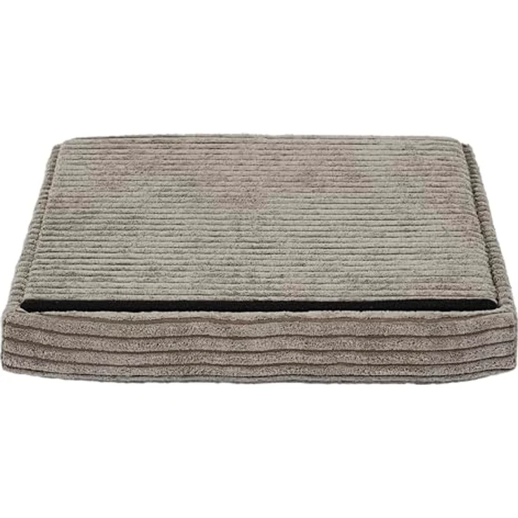 HOME DECO FACTORY, HD0274, Cotele Scott Taupe Faltbare Ottoman-Truhe, Weichheit, Möbel, Sitz, Faltbare Truhe und Bank, 38 x 38 x 38 cm, Sitzhöhe 38 cm, Taupe – Bild 7