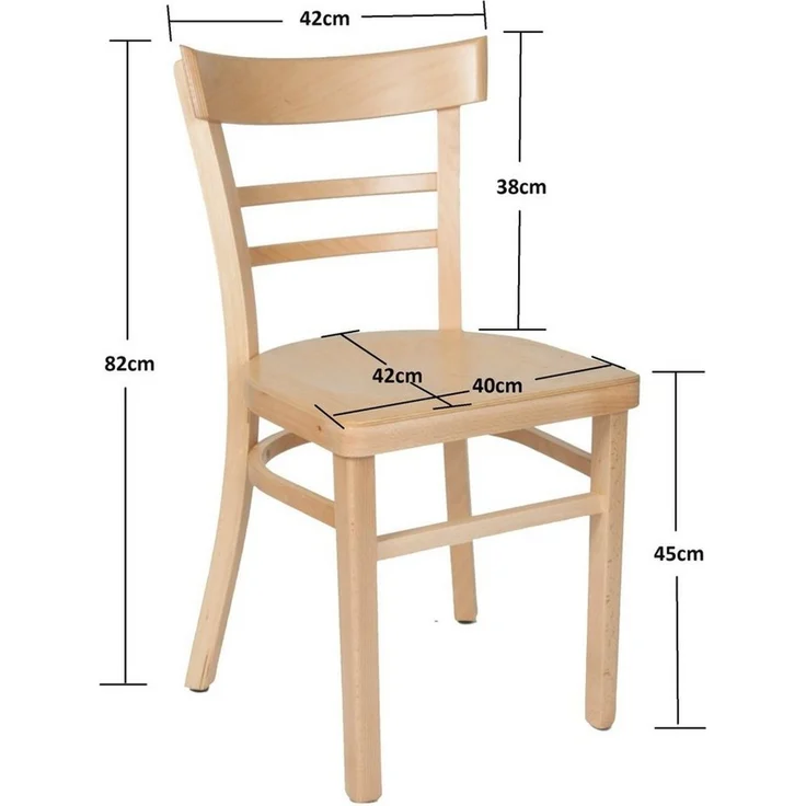 einrichtungsdesign24 Küchenstuhl Küchenstuhl Laura farbiger Holzstuhl Esstisch Esszimmer Retro Vintage, Gestell Massivholz – Bild 3