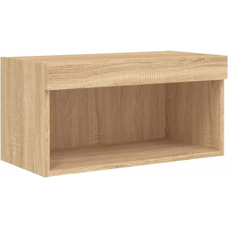 vidaXL 6-tlg. Wohnwand mit LED-Beleuchtung Sonoma-Eiche Holzwerkstoff 3216624 – Bild 9
