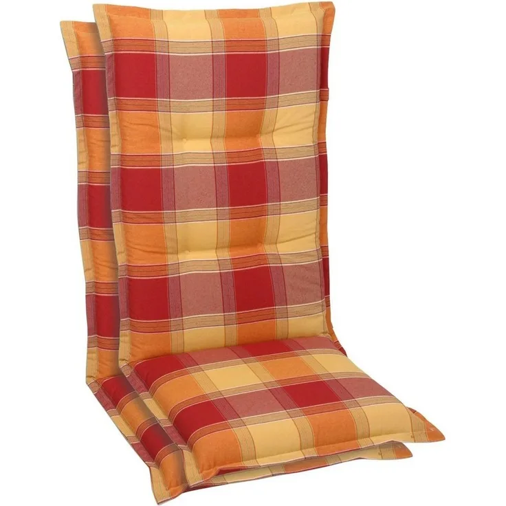GO-DE Hochlehnerauflage TOPSELLER!, (Set, 2 St, Auflage für Hochlehner, OTTOs Choice), 50 cm x 7 cm x 120 cm
