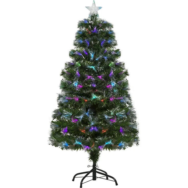 HOMCOM Künstlicher Weihnachtsbaum Christbaum, Kunsttanne, 66x120 cm, grün – Bild 1
