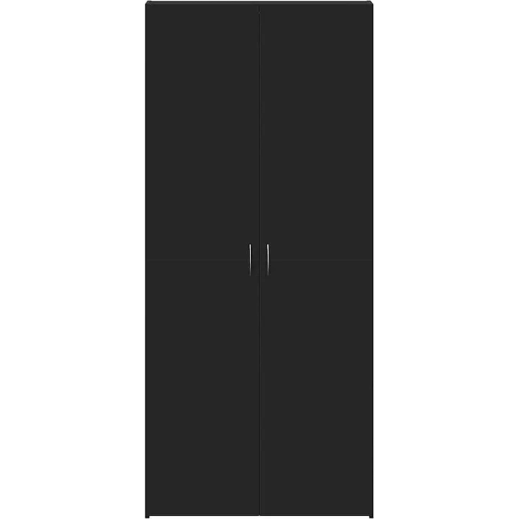 vidaXL Schuhschrank mit Regal Schwarz 80 x 35,5 x 180 cm Holzwerkstoff 3333837 – Bild 5