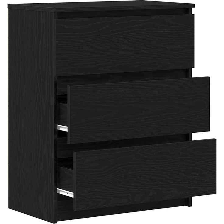 vidaXL Sideboard Schwarz Eichen-Optik 60x35x76 cm Holzwerkstoff 862493 – Bild 4